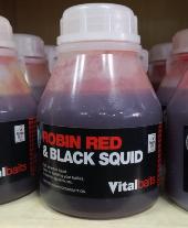 NOVEDAD! VITALBAITS DIP GLUG ROBIN RED & BLACK SQUID (CALAMAR) 250 ml - Imagen 2