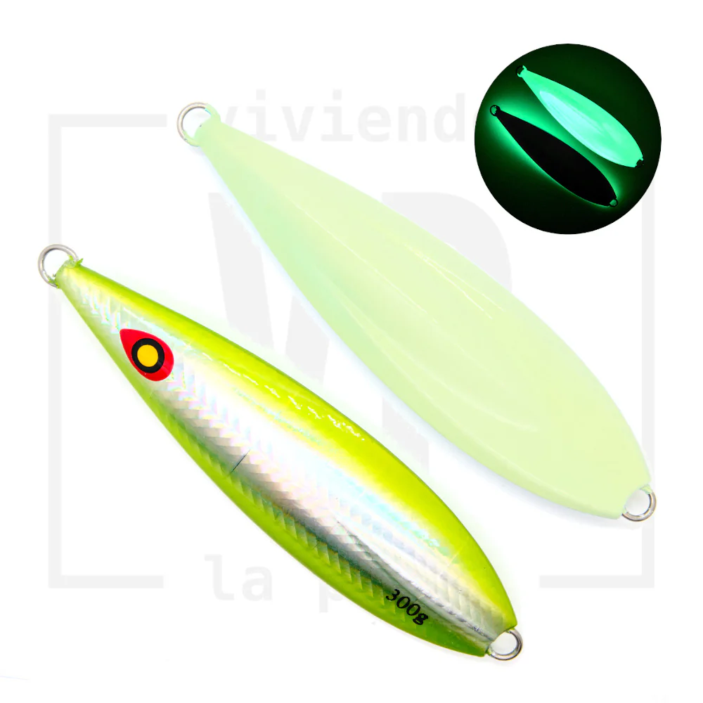 Señuelo VP Flutter Jig con Súper Glow en 100g, 150g, 200g, 300g - Imagen 4