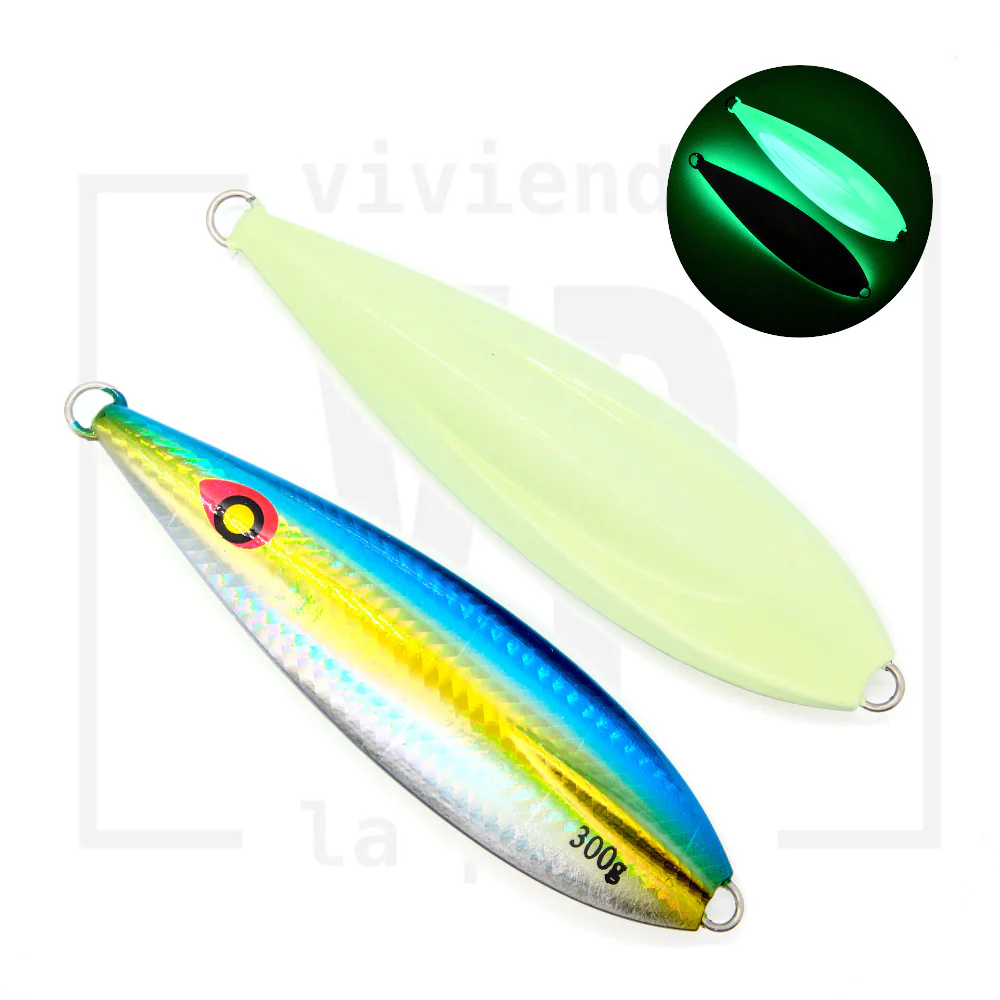 Señuelo VP Flutter Jig con Súper Glow en 100g, 150g, 200g, 300g - Imagen 2