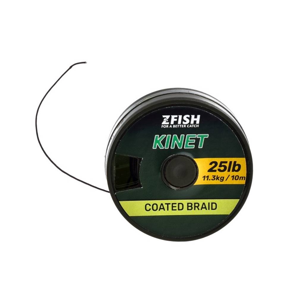 ZFISH KINET COATED BRAID 25 LB 10 m trenzado recubierto rigido para anzuelar