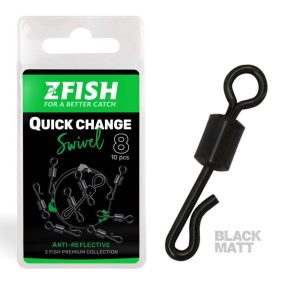 ZFISH QUICK CHANGE SWIVEL n° 8 (emerillon con enganche rapido) 10 unid.