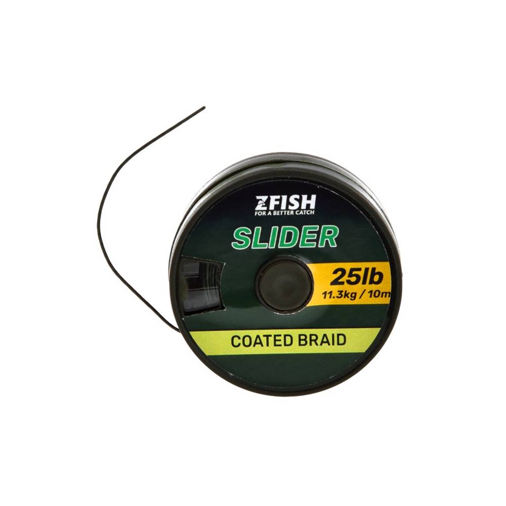 ZFISH SLIDER COATED BRAID 25 LB 10 m trenzado recubierto suave para anzuelar - Imagen 2